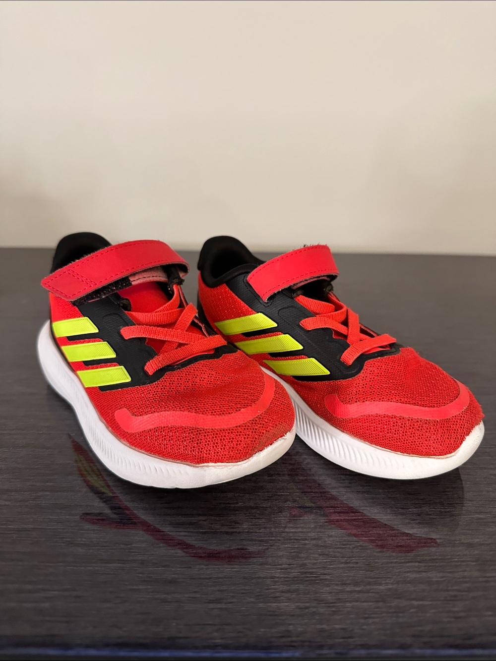 Adidas Lucid Red Runfalcon 5 Kids Running Sneakers Shoes 10